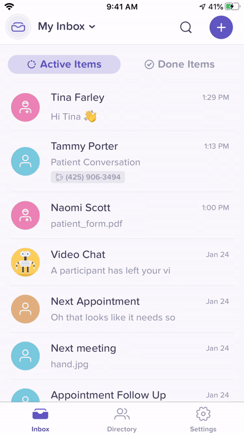 Take a photo on the BloomText app